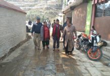 मच्छेनारायण मन्दिर पश्चिमपट्टीको बाटोमा ढुंगाछपाई