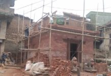 मछेगाउँमा विष्णुदेवी मन्दिर पुननिर्माण हुदै