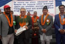 “काममा आल्टाल गर्ने ठेकेदारलाई सरकारले कार्भाही अघि वढाईसकेकोले अब चुप लागेर नवस्ने” गृहमन्त्री रामवहादुर थापा