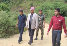 सतुंगल–देउराली–कुलेखानी सडकको निरीक्षणमा मुख्यमन्त्री डोरमणि पौडेल