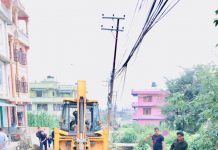 बौथली चोकमा ६ मिटरको ढलान-बाटो निर्माण कार्य हुँदै