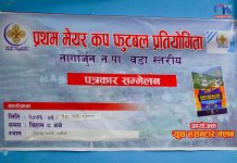 मेयर कप फूटबल प्रतियोगिता कार्तिक १ गतेबाट हुने