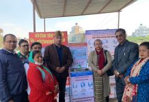 कोरोना भाईरसबारे सचेताना जगाउदै चन्द्रागिरी नगरपालीकाको वडा कार्यालय