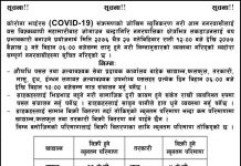 चन्द्रागिरि नगरपालिकामा लकडाउन उल्लंघन गरेमा तत्काल रू १०० देखि रू १००० सम्म जरिवाना