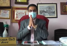 चन्द्रागिरि नगरपालिकाका प्रमुख घनश्याम गिरि कोरोना संक्रमण