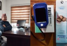 चन्द्रागिरि वडा १५ ले कोरोना संक्रमितको घरमै निशुल्क अक्सिमिटर पुर्यादिने