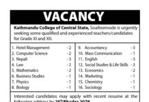 कर्मचारी आवस्यकता (VACANCY)