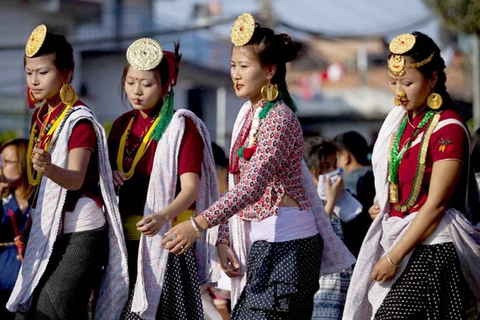 Kirat_Rai_Womans_In_Sakela_Udhauli_2014_Festival_Tundikhel_Kathmandu