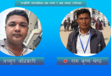 चन्द्रागिरि ९ वडाध्यक्षमा कांग्रेस ९४७ र एमाले ८०२ chandragiri 9 achuti adhikari vs ram krishna shrestha