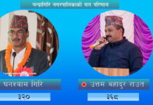 चन्द्रागिरिमा नेकपा एमाले अघिअघि, काँग्रेस पछिपछि