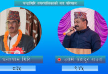LATEST UPDATE:- चन्द्रागिरि नगरपालिका मा एमालेको अग्रता कायमै