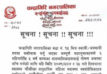 चन्द्रागिरि १५ ले ६ महिना देखि ५ बर्ष बालबालिकाहरुको पोषण अवस्था जाँच गर्ने