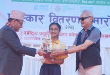 चन्द्रागिरिको जेसिस स्कुल पुरस्कृत