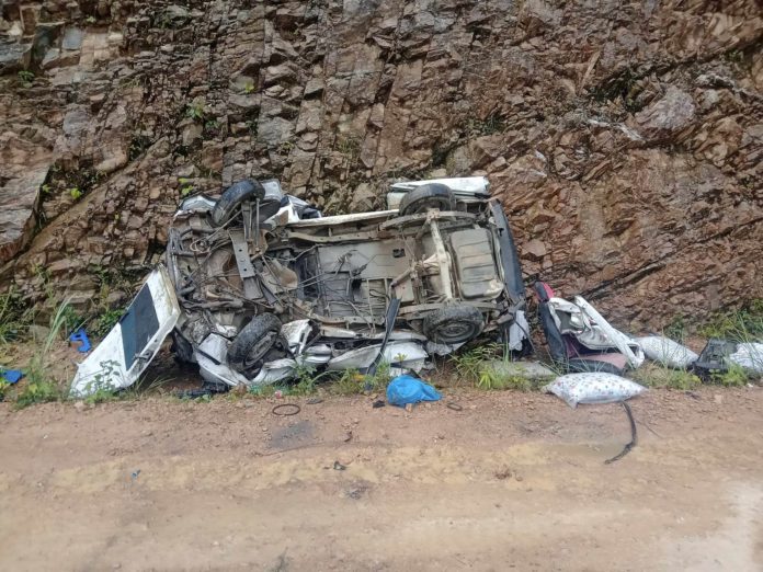 van accident at chandragiri