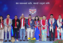 खेलकुद तथा समाजसेवामा योगदान दिएका समाजसेवी राम नारायण घिमिरेसहित तीन व्यक्तित्व सम्मानित