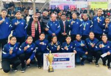 ढोरपाटन महिला भलिबल लिगमा चन्द्रागिरि नगरपालिका न्यु डायमन्ड उपविजेता
